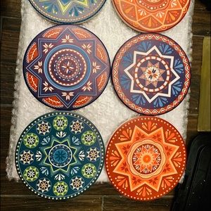 Lifver, 6 Ceramic Assorted Geometric Coasters